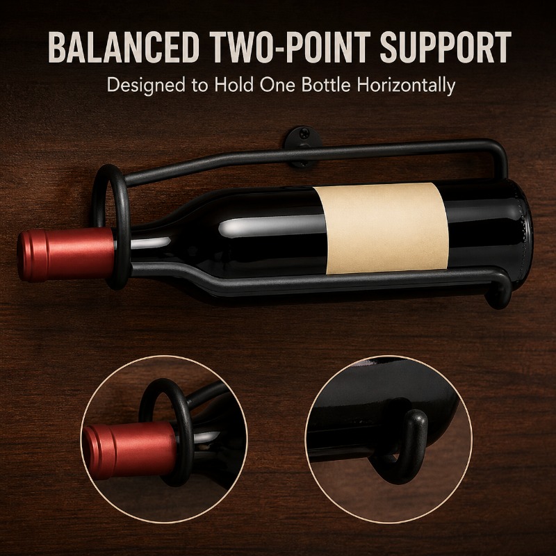 Wine Rack Wall Mount - Wall‑Mounted Metal Wine Rack Modern European
