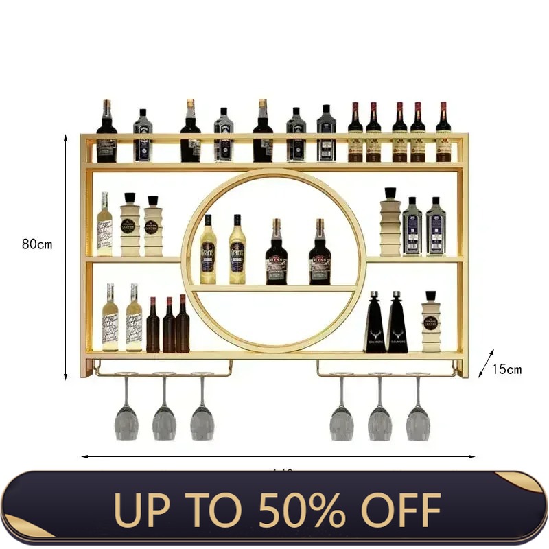 Wine Rack Wall Mount - Industrial Wall Mounted Bar Wine Rack