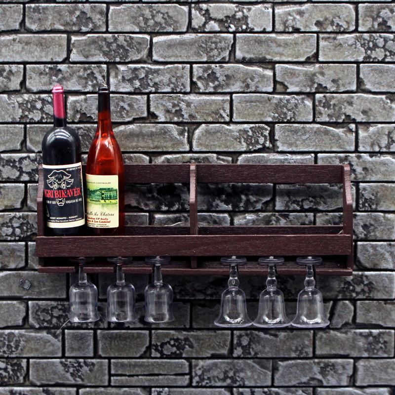 1 Set Dollhouse Simulation Wal - Wine Rack Wall Mount ulasan dan harga