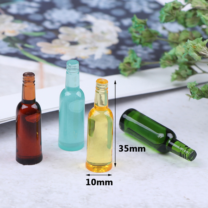 6pcs 1:12 Dollhouse Miniature  - Wine Beer Bottle ulasan dan harga