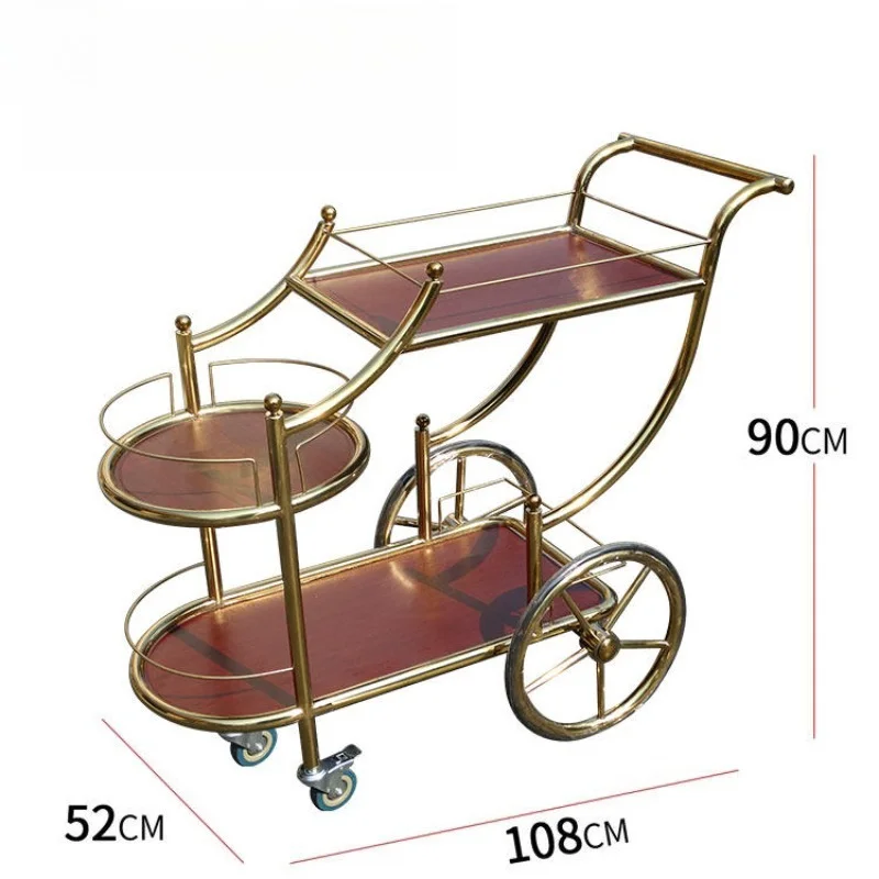 Stainless steel wine cart roun - Wine Beer Delivery ulasan dan harga