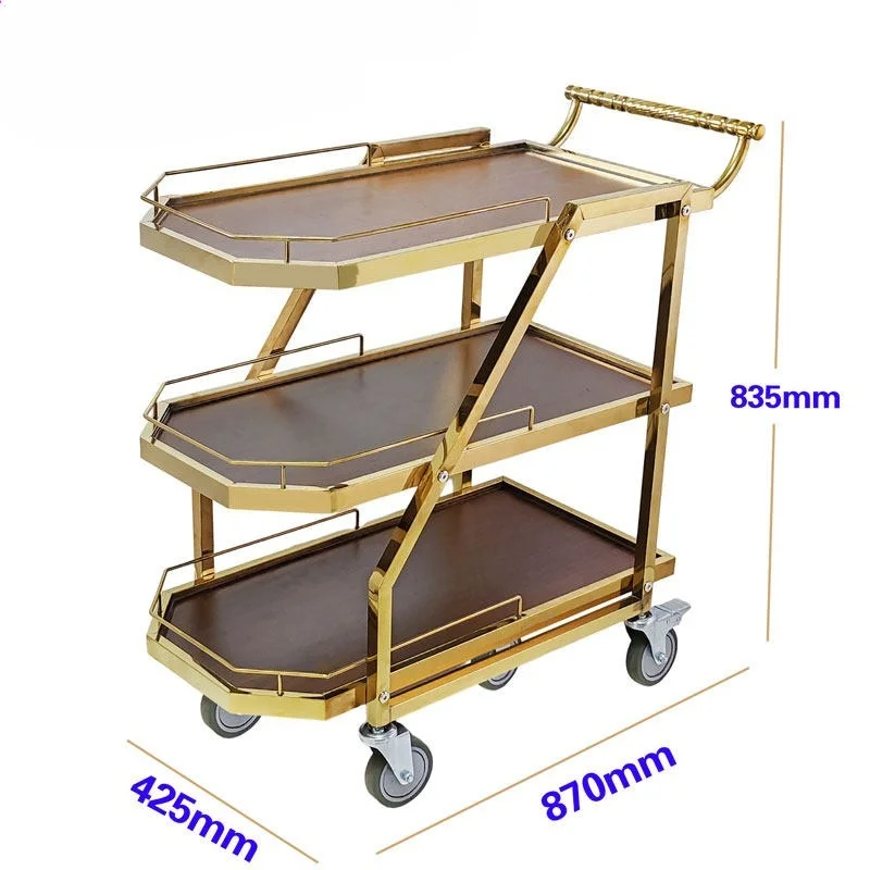 Stainless steel wine cart roun - Wine Beer Delivery ulasan dan harga