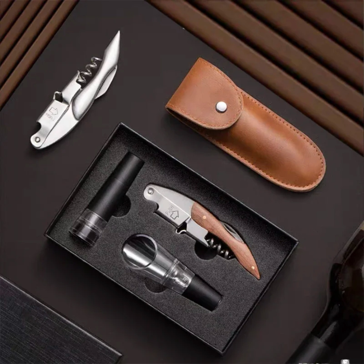 Wood Handle Corkscrew Professi - Taste Wine Beer Kitchen ulasan dan harga