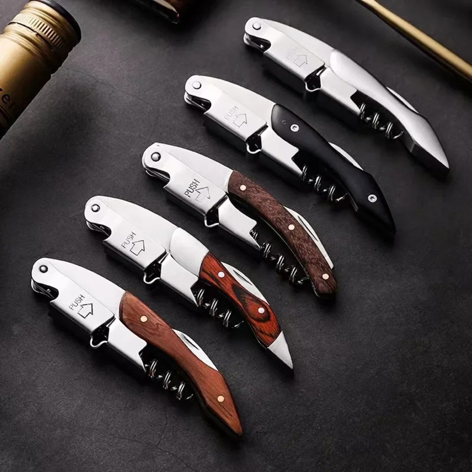 Wood Handle Corkscrew Professi - Taste Wine Beer Kitchen ulasan dan harga