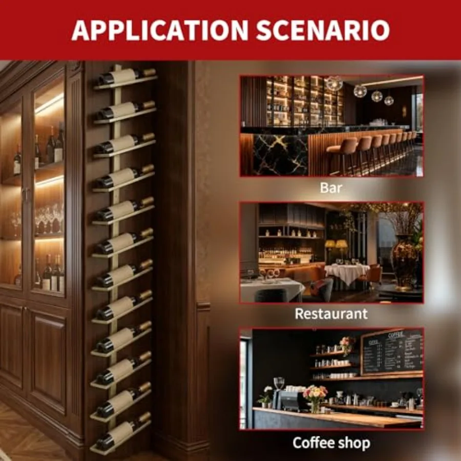 Wall-mounted 12-tier wine rack - Wine Rack Wall Mount ulasan dan harga