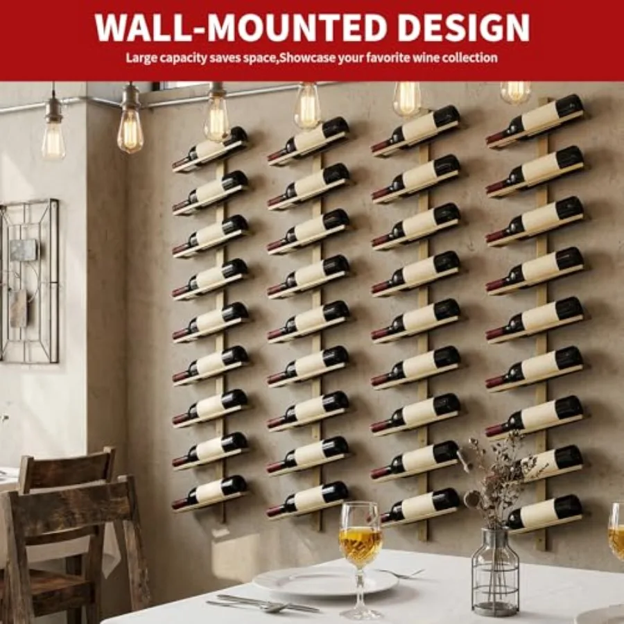 Wall-mounted 12-tier wine rack - Wine Rack Wall Mount ulasan dan harga