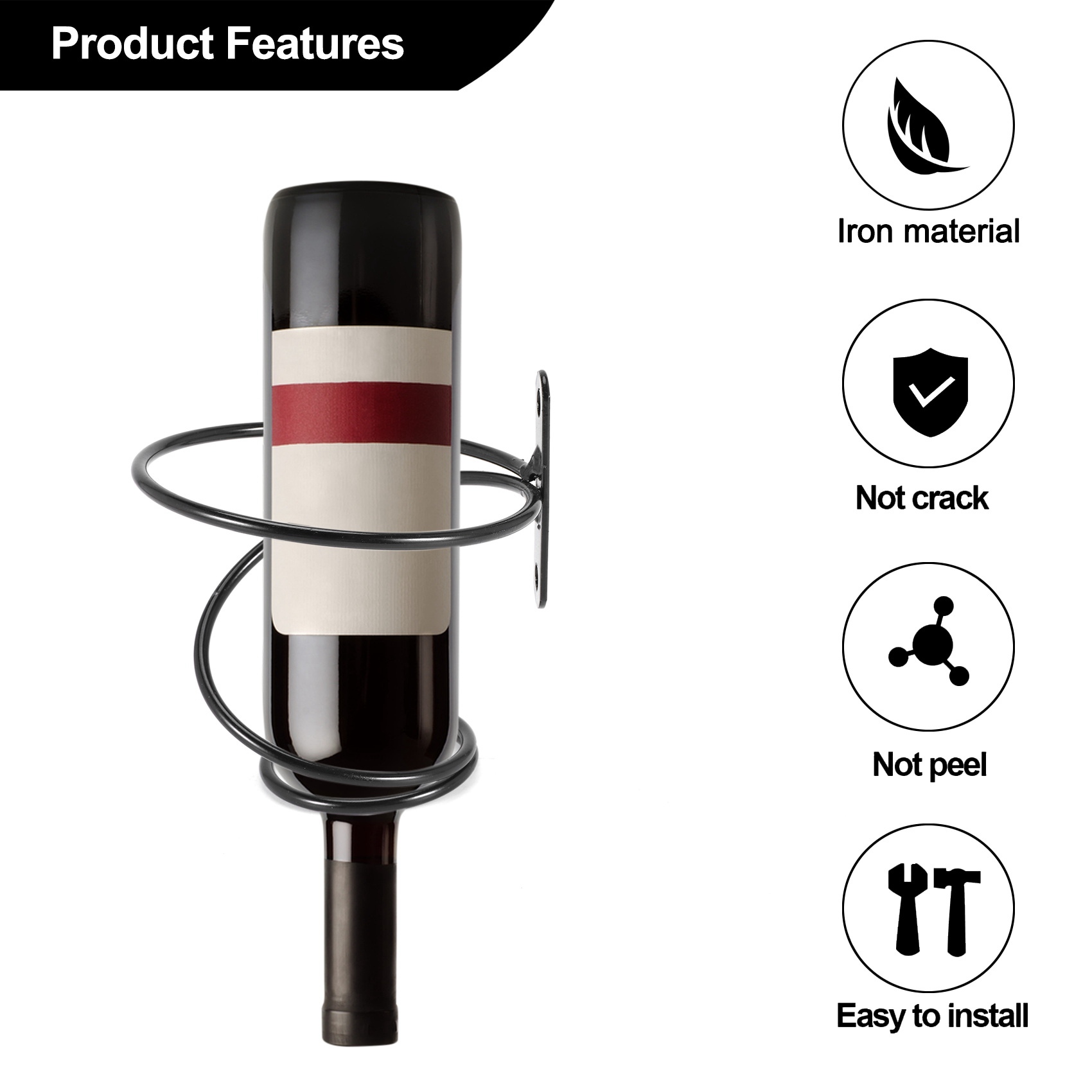 ABGH-Pack Of 6 Wall Mounted Wi - Wine Rack Wall Mount ulasan dan harga