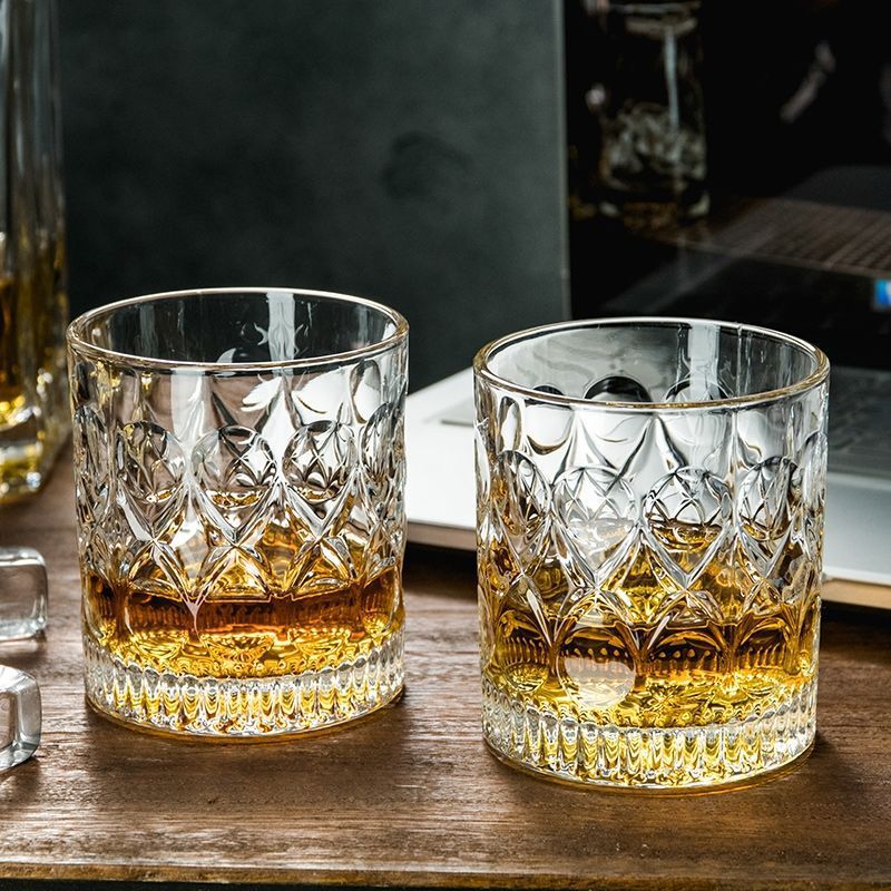 2pcs Glass Cup Whiskey 330ml R - Taste Wine Beer Kitchen ulasan dan harga