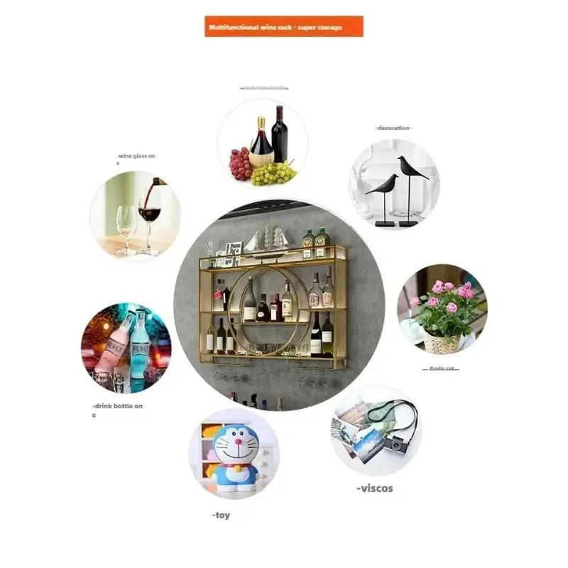 Industrial Wall Mounted Bar Wi - Wine Rack Wall Mount ulasan dan harga