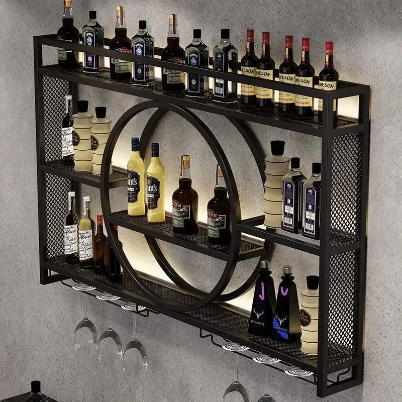 Industrial Wall Mounted Bar Wi - Wine Rack Wall Mount ulasan dan harga