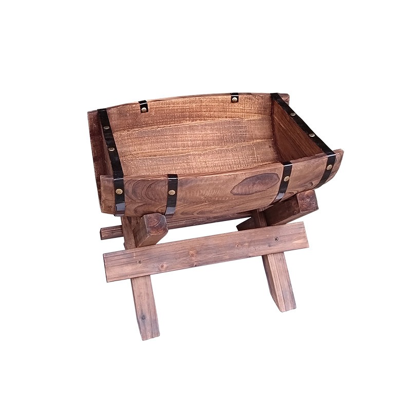 Wine barrel flower pot half ba - Wine Beer Garden ulasan dan harga