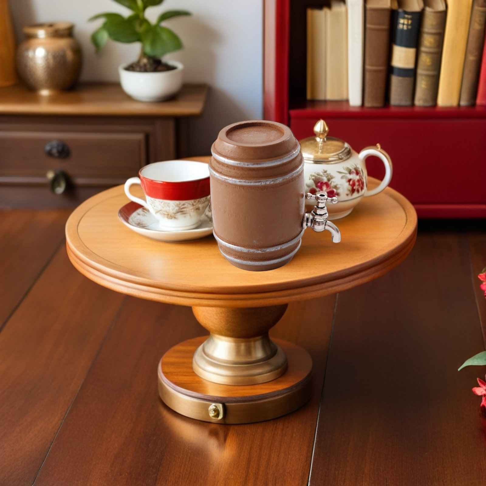 6Pcs Miniature Wooden Wine Bar - Wine Beer Garden ulasan dan harga