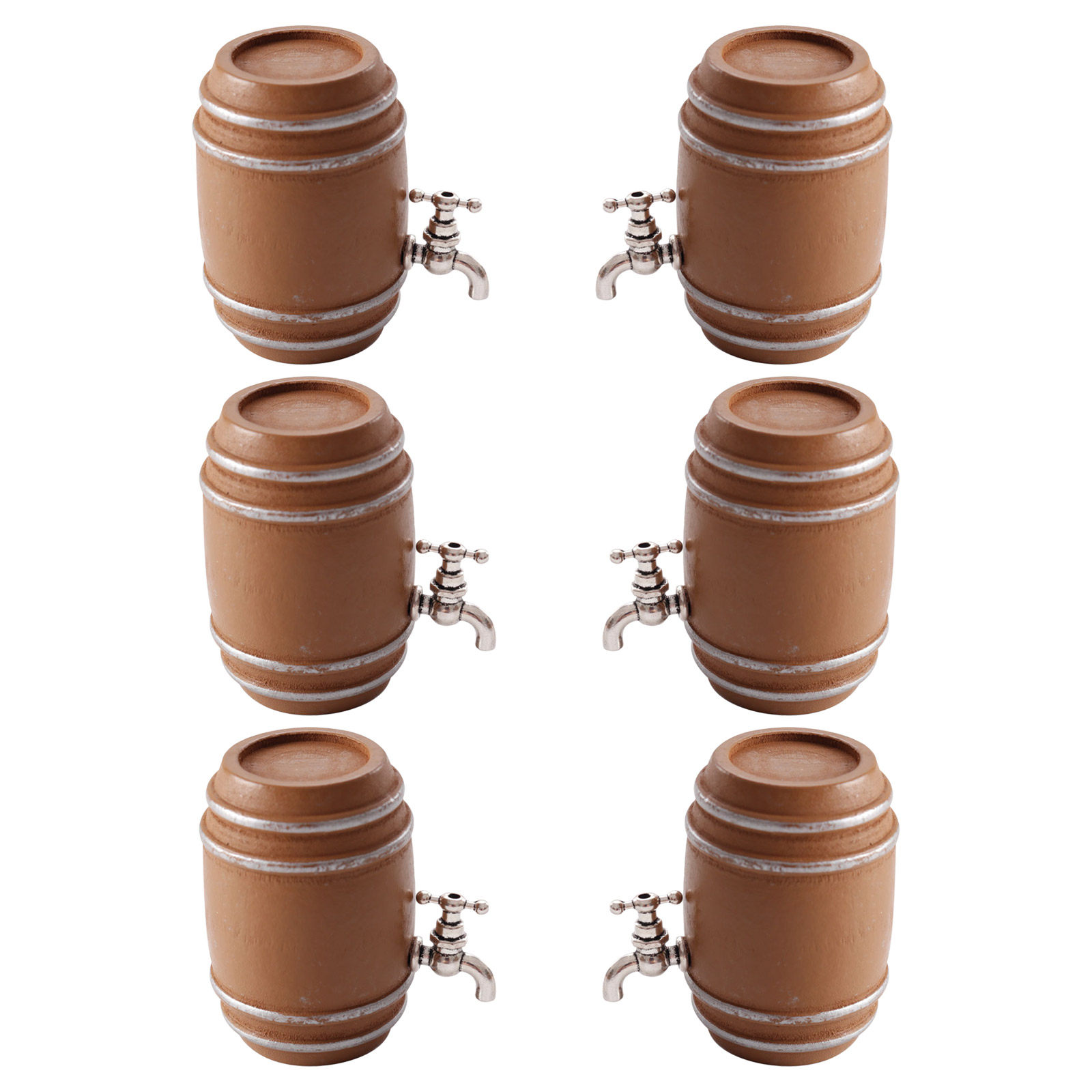 6Pcs Miniature Wooden Wine Bar - Wine Beer Garden ulasan dan harga