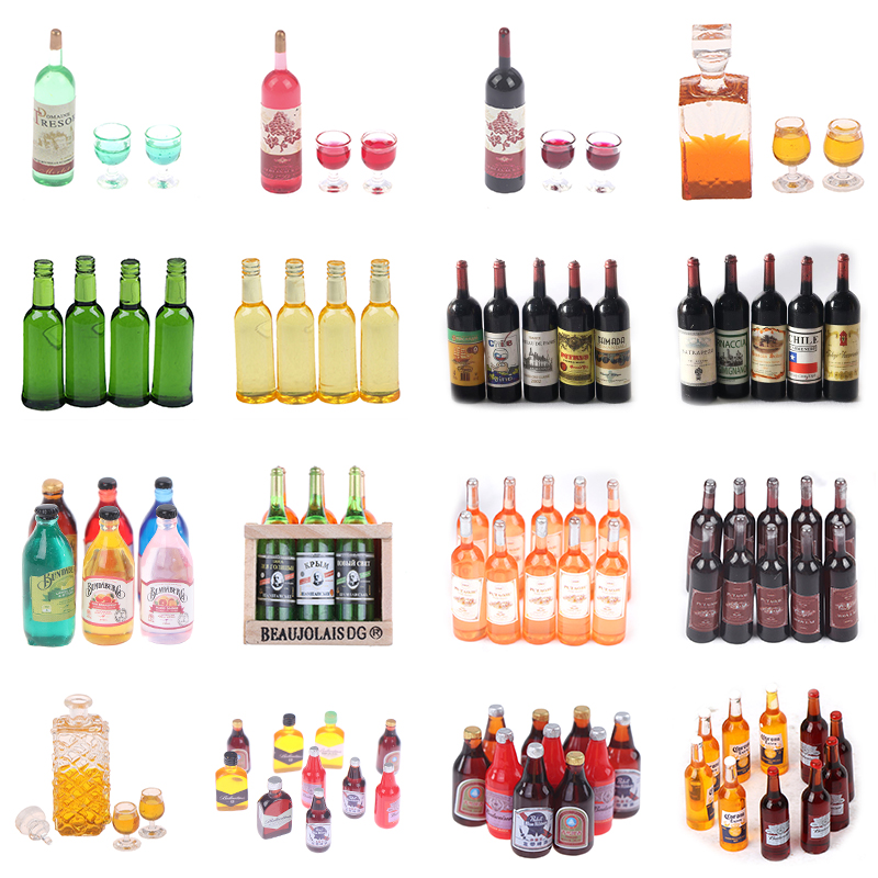 1 Set 1/12 Miniature Wine Bott - Taste Wine Beer Kitchen ulasan dan harga