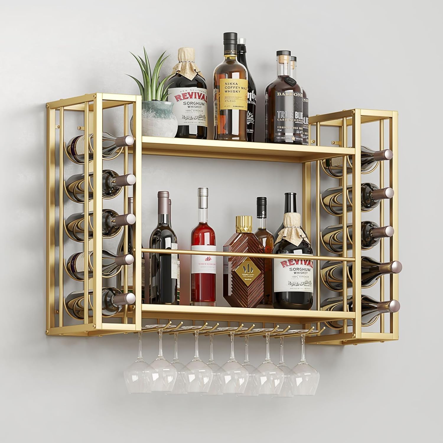 Wall Mounted Wine Rack, Wine R - Wine Rack Wall Mount ulasan dan harga